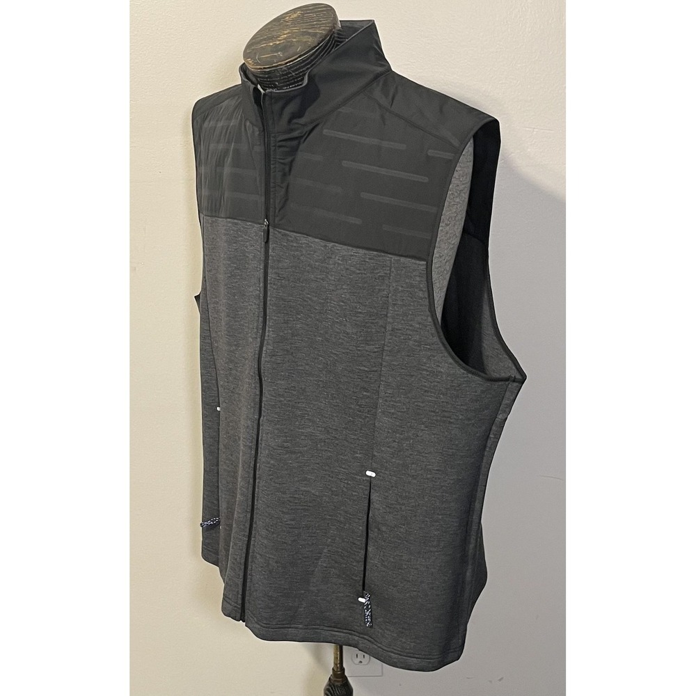 Southern Tide Vest Mens 2XL Gray Black Full‎ Zip Golf Performance Lightweight - Picture 3 of 10